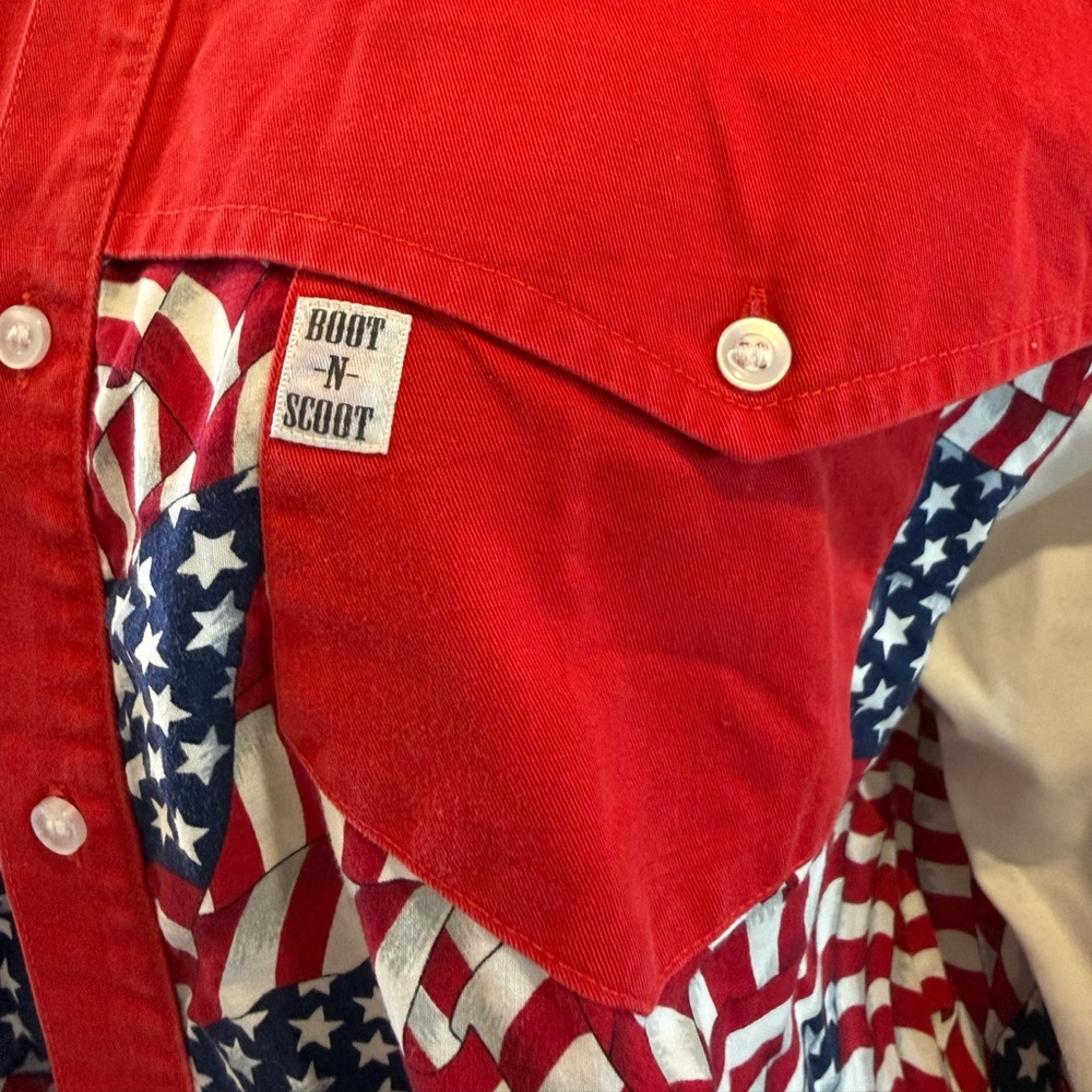 Boot n Scoot American Flag Western Shirt - Picture 6 of 10